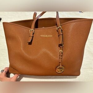 Michael Kors Brown Leather Shoulder Bag